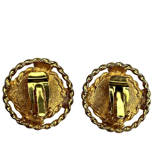 Vintage gold with pearl earrings - Picture 5 of 6